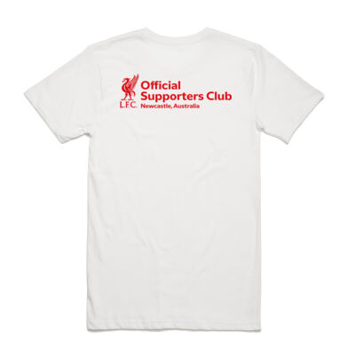 OLSC Newcastle White Tshirt Landscape Logo on Back of Shirt Thumbnail